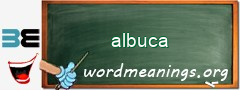 WordMeaning blackboard for albuca